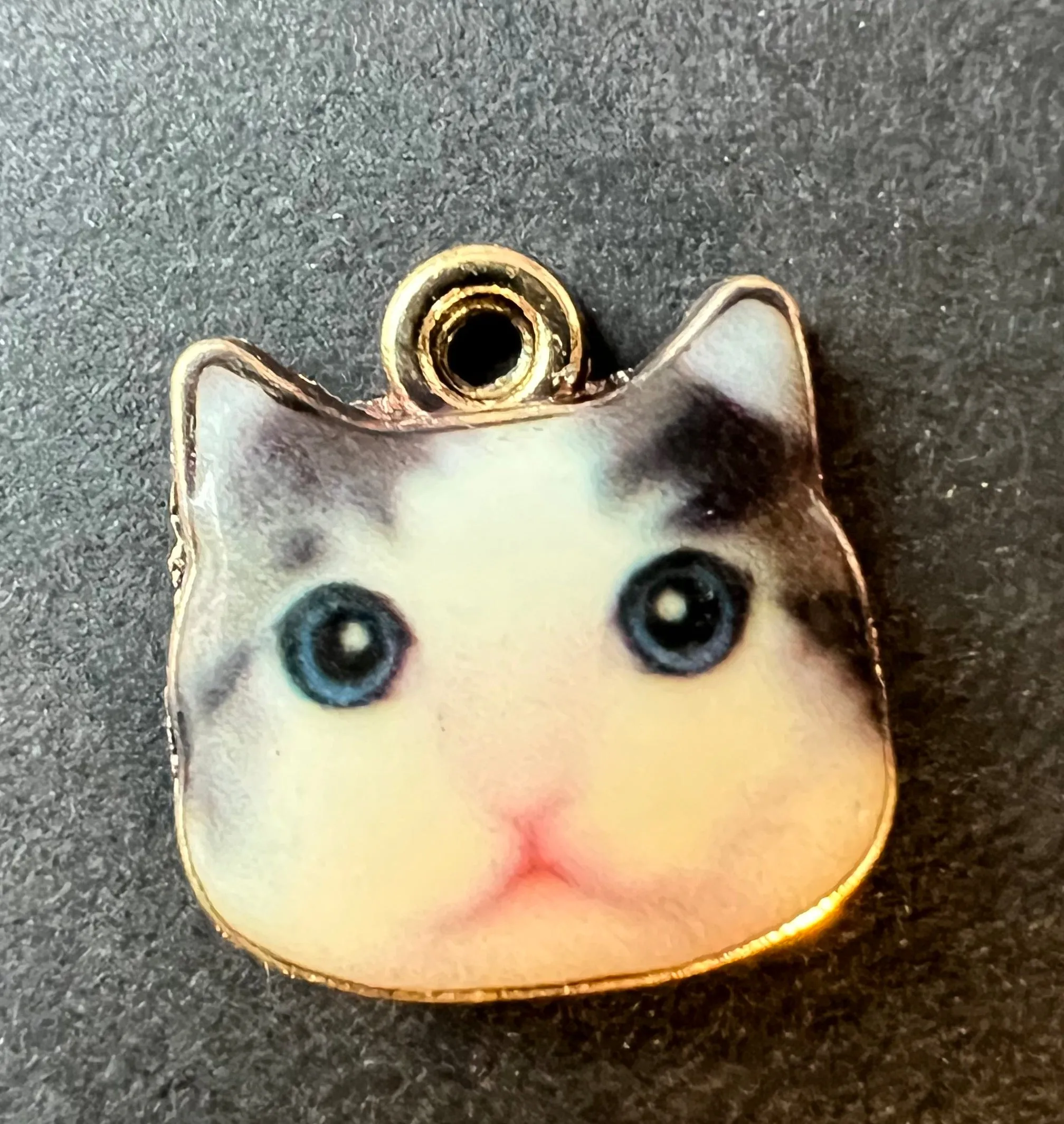 1.2cm  Inscrutable Enamel Cat Charms