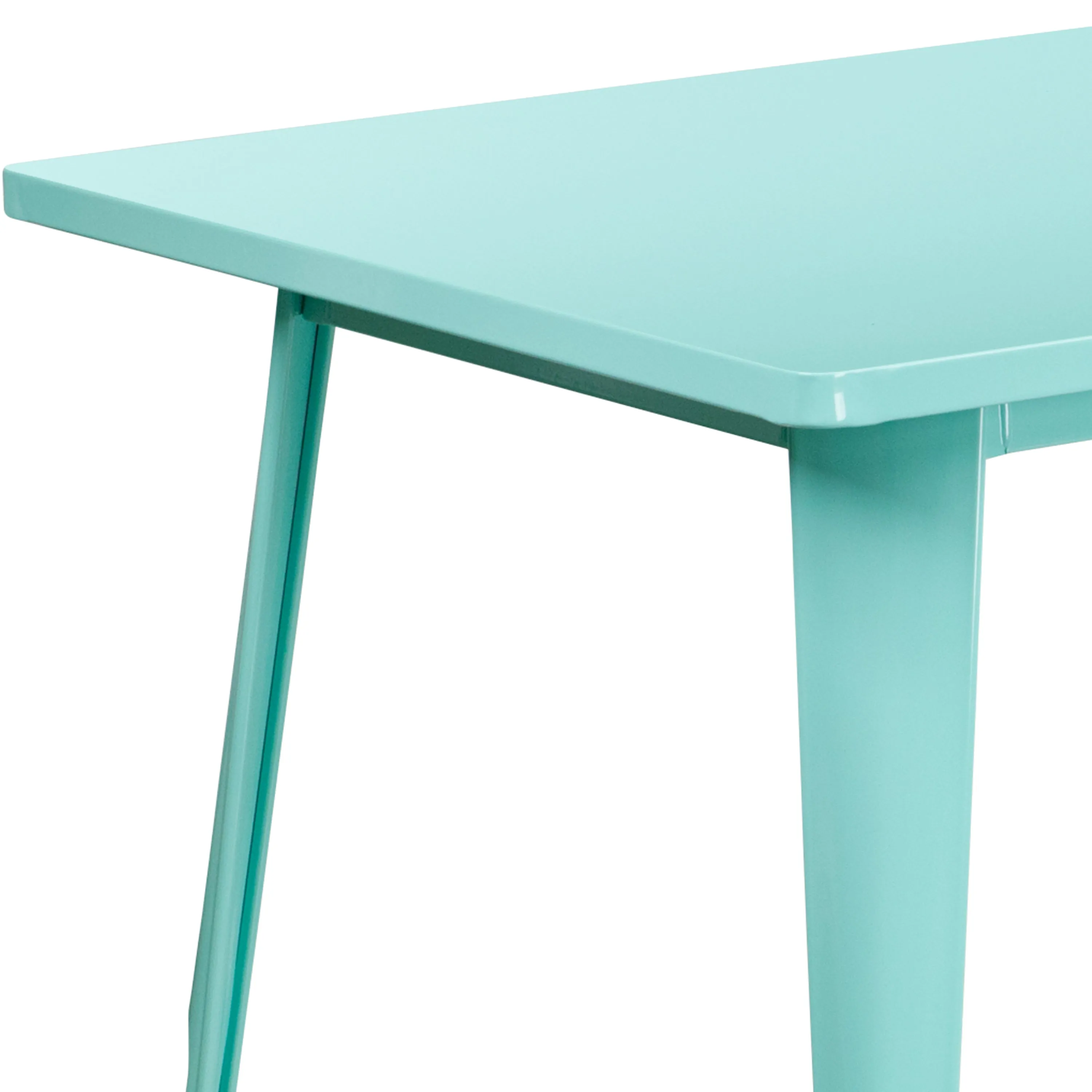 31.5x63 Mint Green Metal Table ET-CT005-MINT-GG