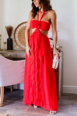 Ania Maxi Dress- Red