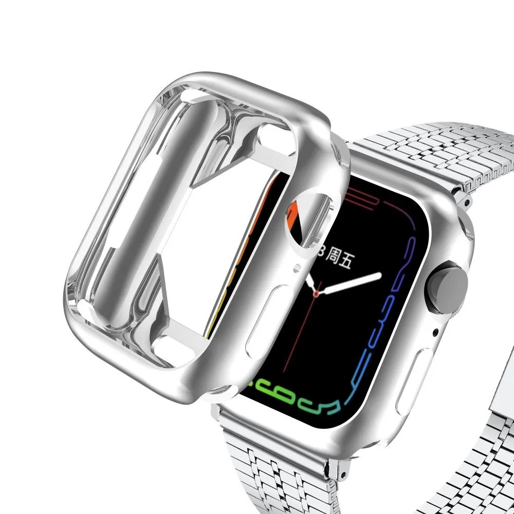 Apple Watch (45mm) stylish TPU cover - Silver