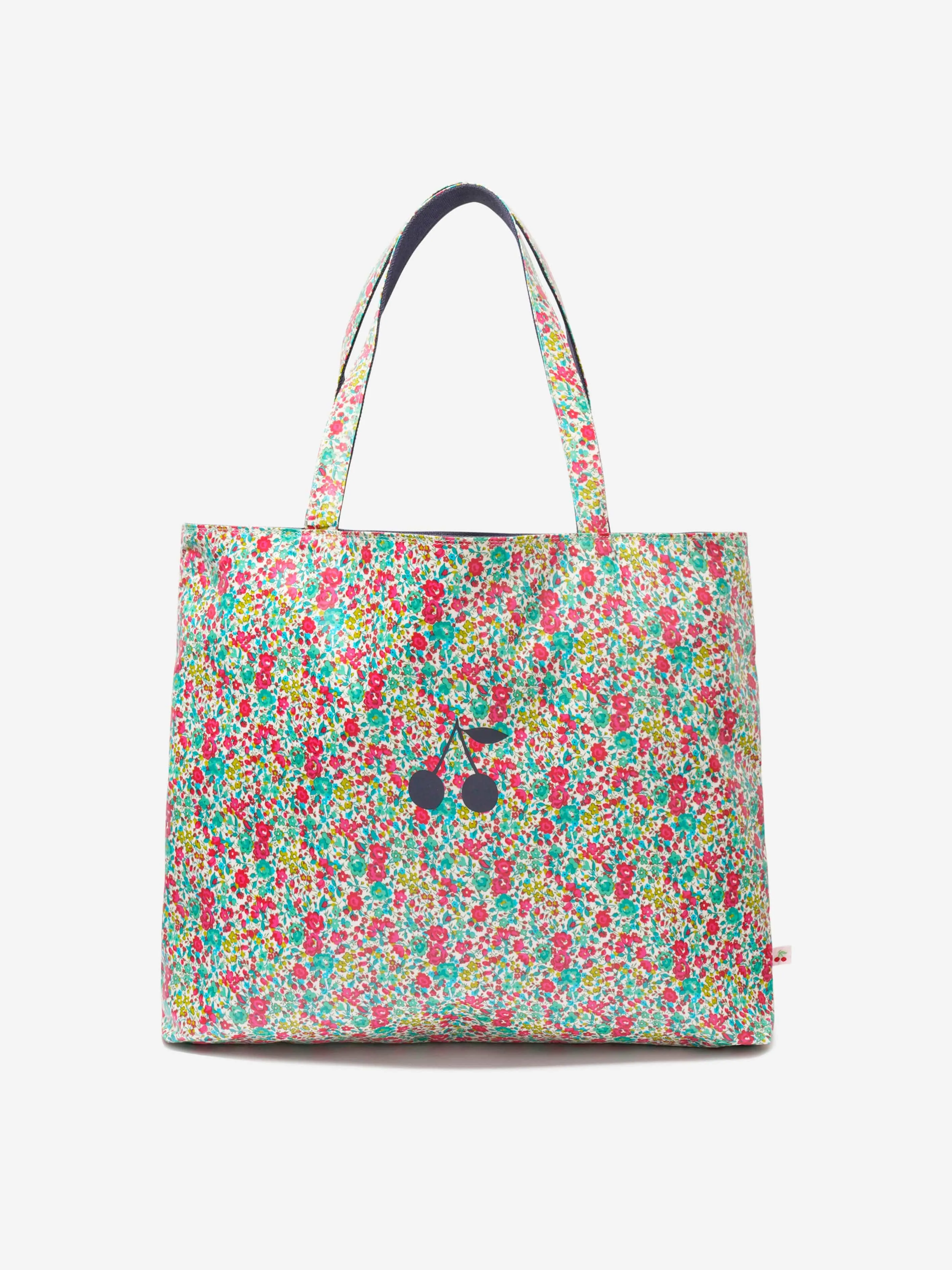 Bonpoint Girls Floral Reversible Tote Bag in Mint