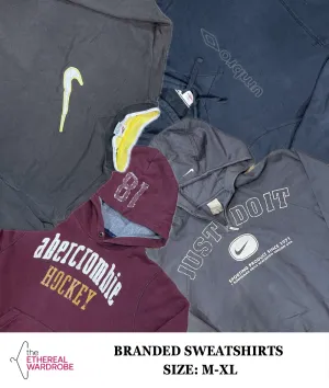 Branded Sweatshirts M-XL 20pcs including Niks (Embroidered Logos with Vintage Pcs)