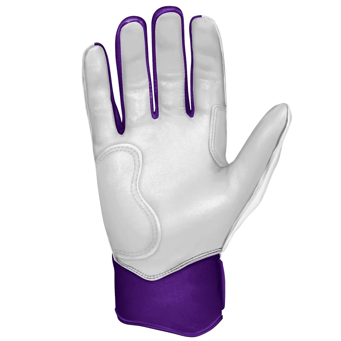 Bruce Bolt Premium Pro Chrome Series Short Cuff Batting Gloves: Purple