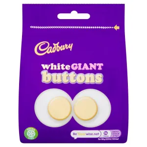 C'bury White Giant Buttons Chocolate Bag 95g