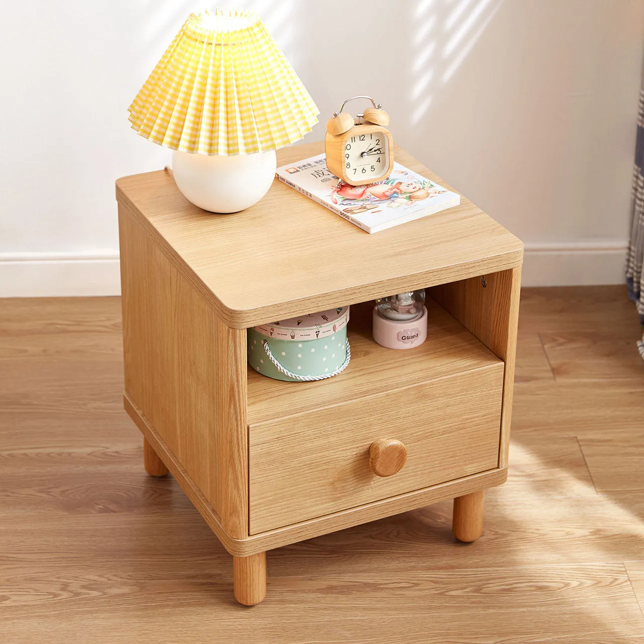 Dear Bear Kids Oak Bedside Table