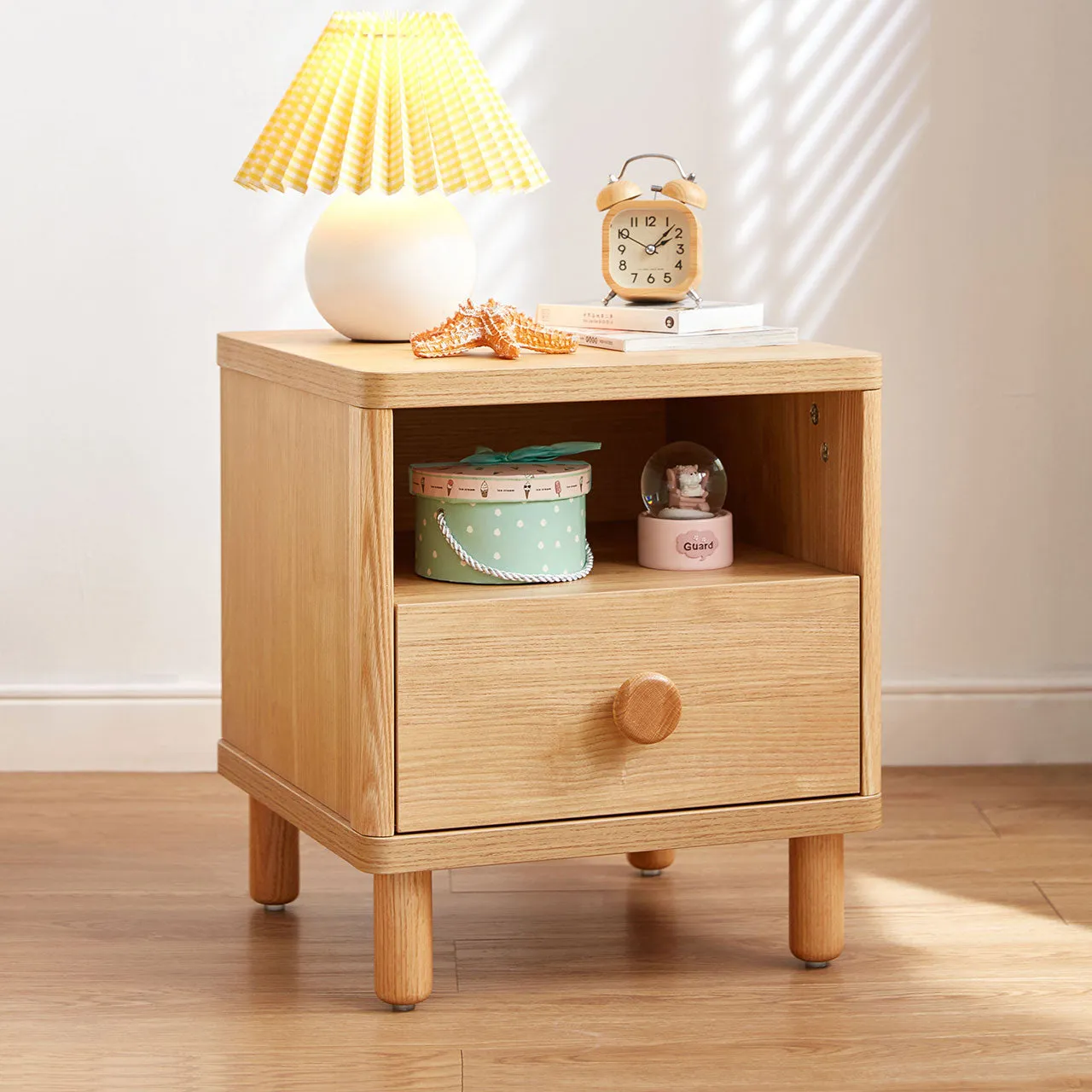 Dear Bear Kids Oak Bedside Table