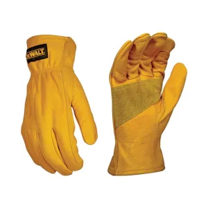 DeWALT DPG32L Premium-Grade Driver Gloves, L, Keystone Thumb, Elastic Cuff, Cowhide Leather