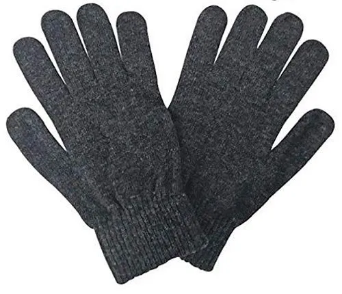 DIGITAL SHOPEE Winter Woolen Unisex Gloves Winter for Men and Boys Motorcycle Riding Hand Gloves Free Size - (Dark Grey)