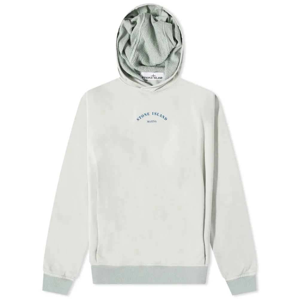 Dyed Stone Island Marina Plated Popover Hoodie