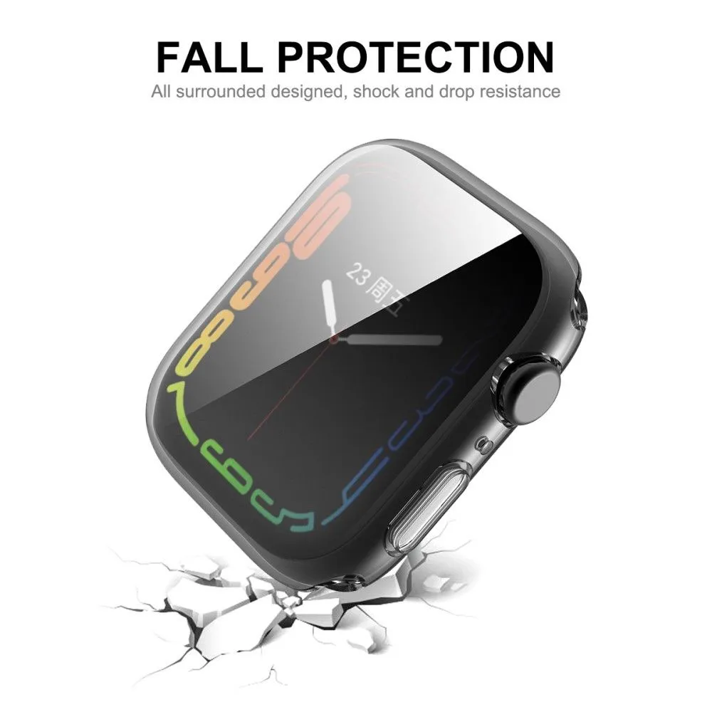 ENKAY Apple Watch (45mm) TPU cover with tempered glass - Silver