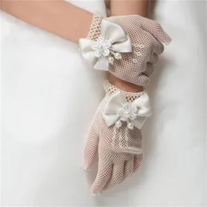 Flower Bow Knot Lace Gloves