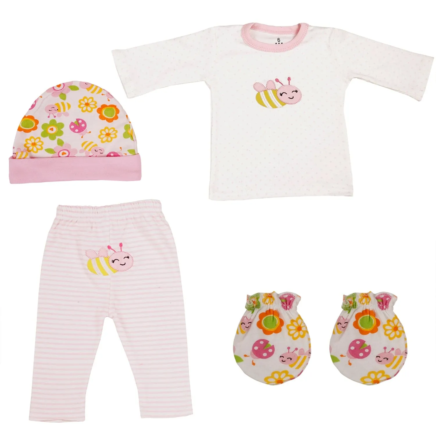 Fluttering Bee Pink 4 Pcs Gift Set