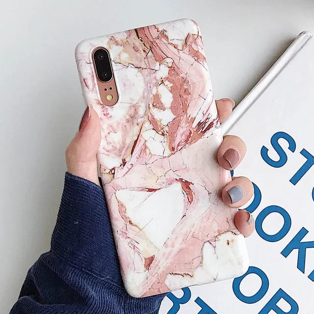 FLYKYLIN Marble Flower Case For Samsung Galaxy A40 A50 A70 A51 Back Cover Art Leaf Soft Silicone Phone Cases Cartoon Coque Shell