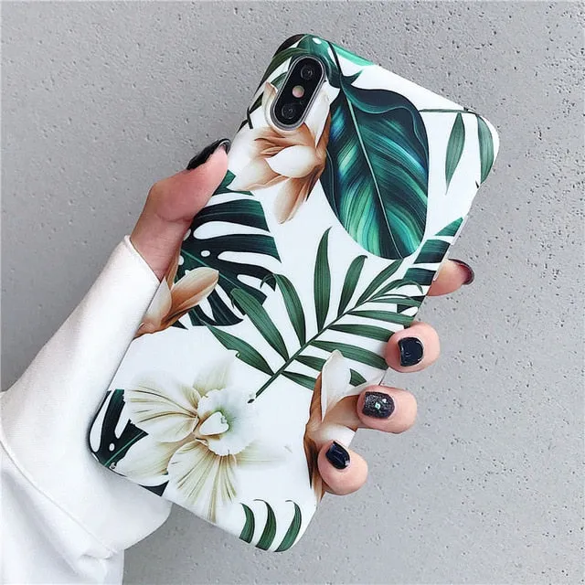 FLYKYLIN Marble Flower Case For Samsung Galaxy A40 A50 A70 A51 Back Cover Art Leaf Soft Silicone Phone Cases Cartoon Coque Shell