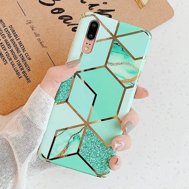 FLYKYLIN Marble Flower Case For Samsung Galaxy A40 A50 A70 A51 Back Cover Art Leaf Soft Silicone Phone Cases Cartoon Coque Shell