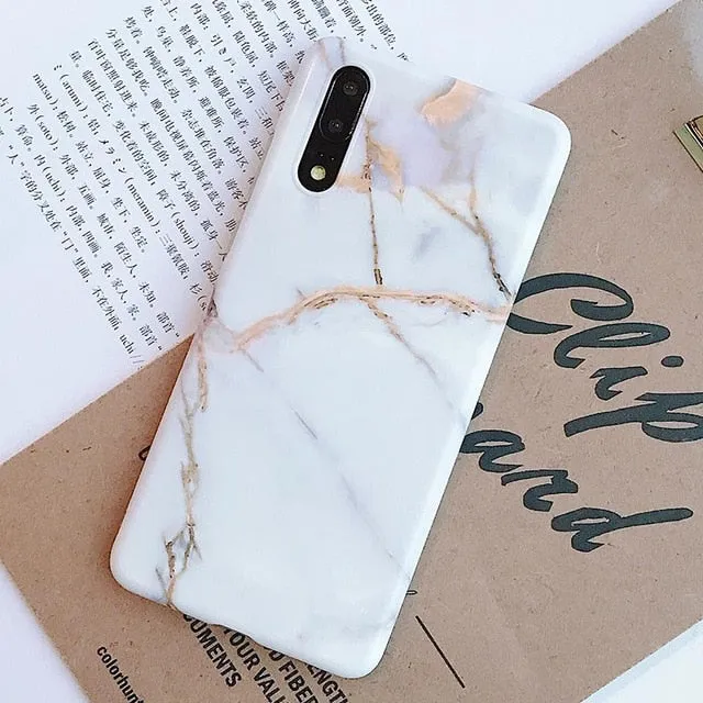 FLYKYLIN Marble Flower Case For Samsung Galaxy A40 A50 A70 A51 Back Cover Art Leaf Soft Silicone Phone Cases Cartoon Coque Shell