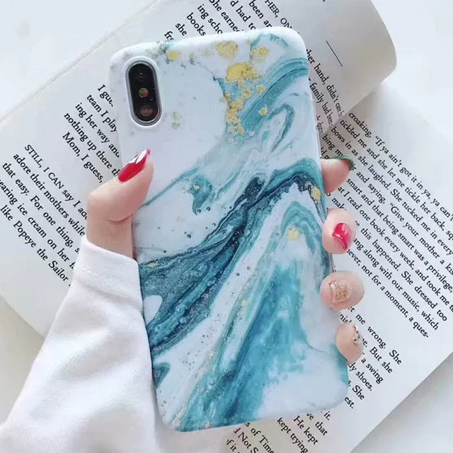 FLYKYLIN Marble Flower Case For Samsung Galaxy A40 A50 A70 A51 Back Cover Art Leaf Soft Silicone Phone Cases Cartoon Coque Shell