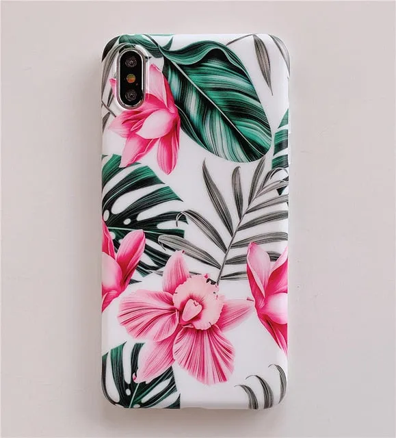 FLYKYLIN Marble Flower Case For Samsung Galaxy A40 A50 A70 A51 Back Cover Art Leaf Soft Silicone Phone Cases Cartoon Coque Shell