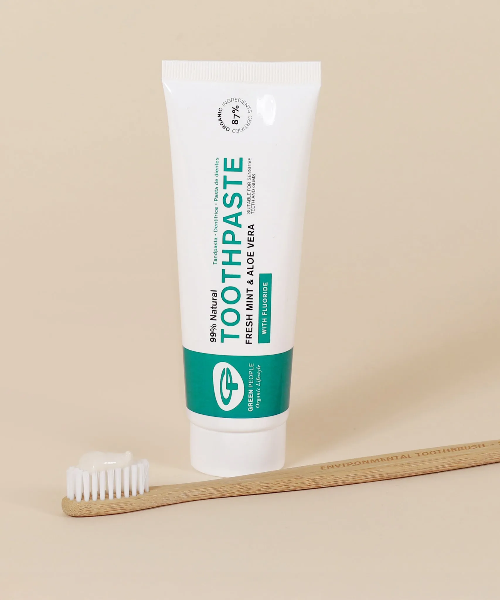 Green People Fresh Mint & Aloe Vera Toothpaste with Fluoride