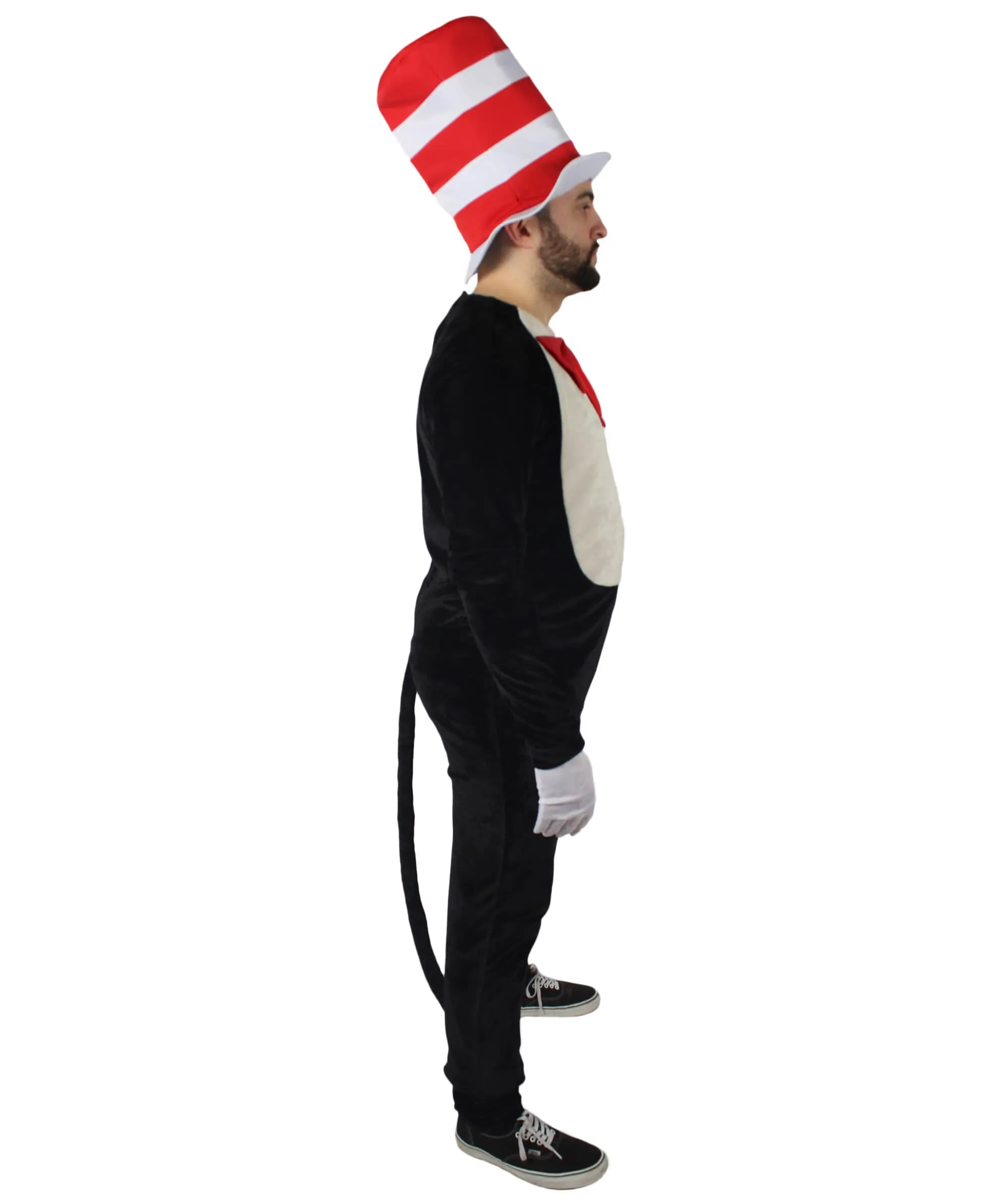 HPO Adult Men's Cat Hat Jumpsuit Costume