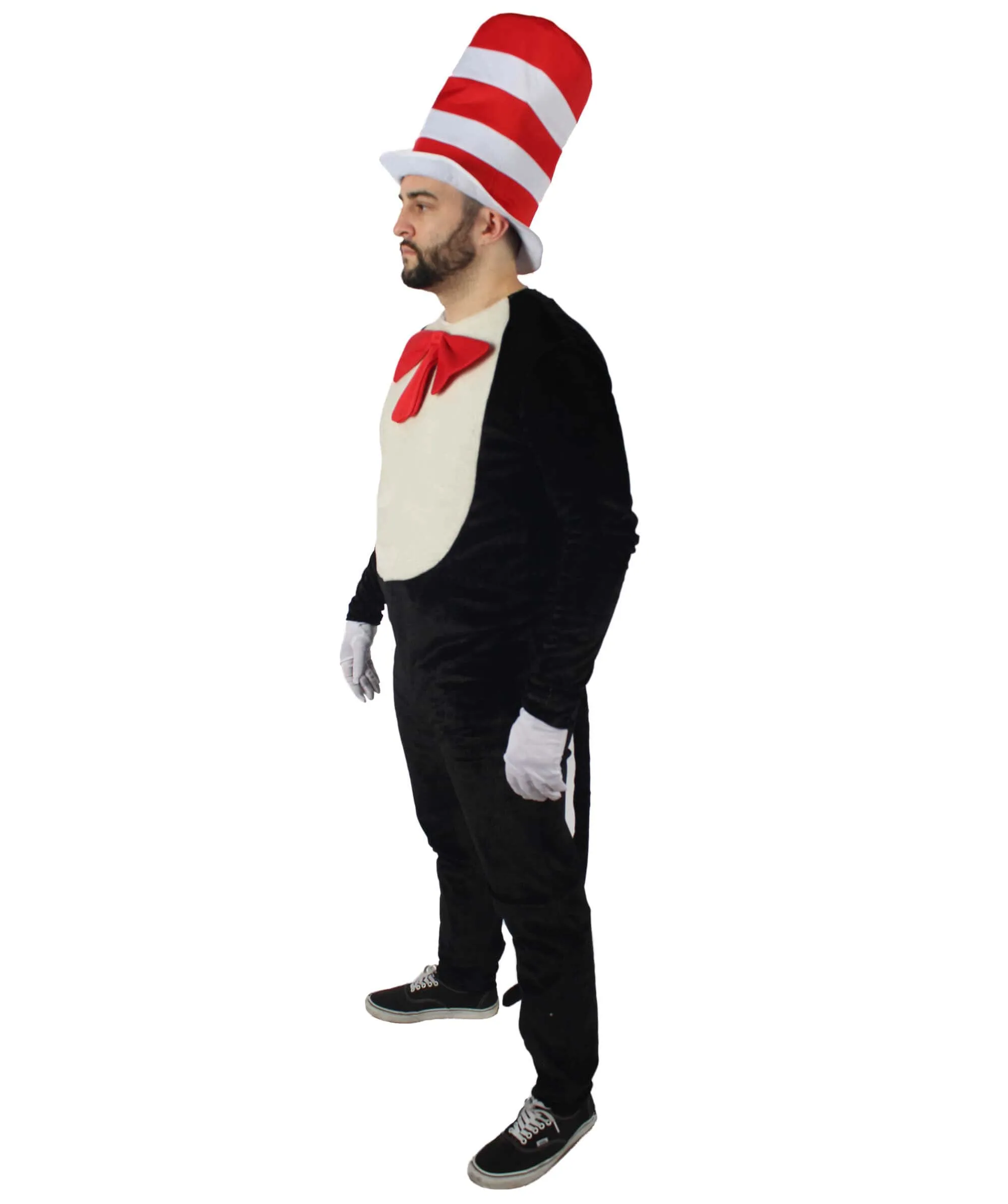 HPO Adult Men's Cat Hat Jumpsuit Costume