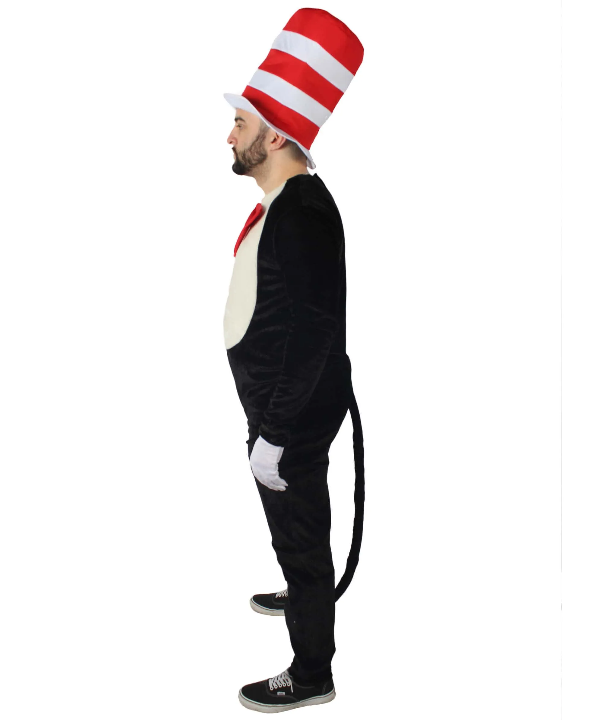 HPO Adult Men's Cat Hat Jumpsuit Costume