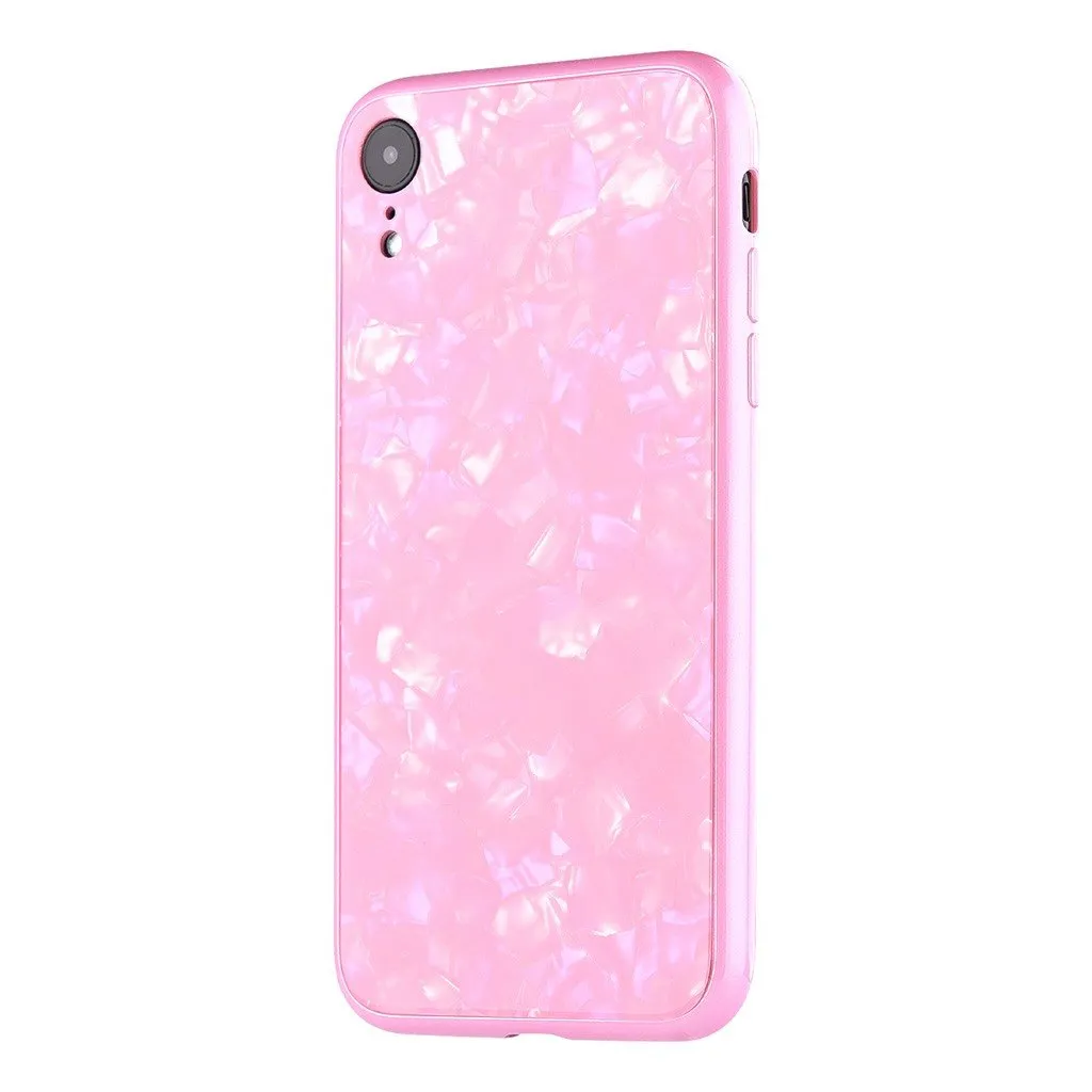 iPhone XR Case - Marble, Tempered Glass Back