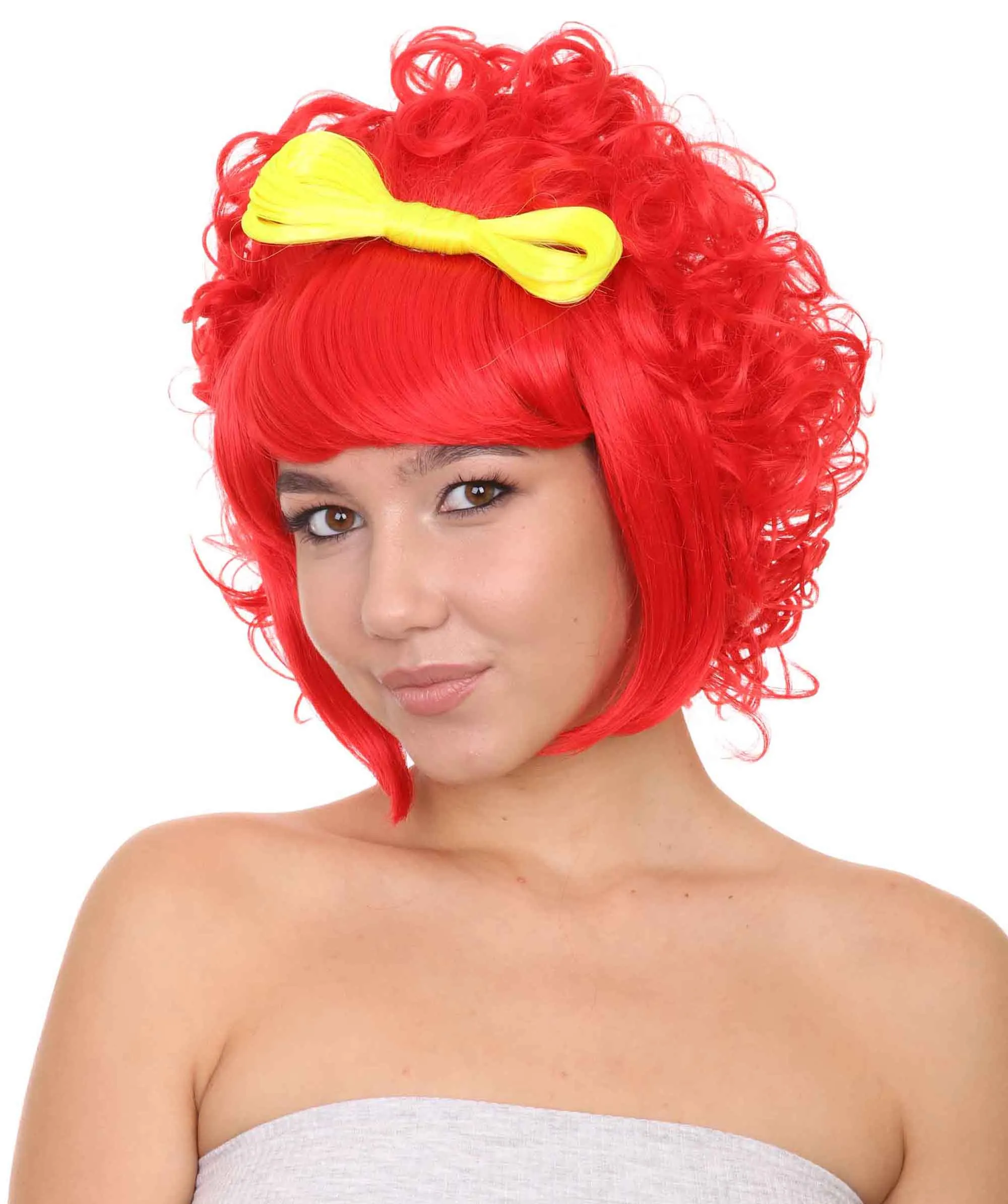 Lady Wig | Womens Super Size Jumbo Character Red Cosplay Halloween Wig | Premium Breathable Capless Cap