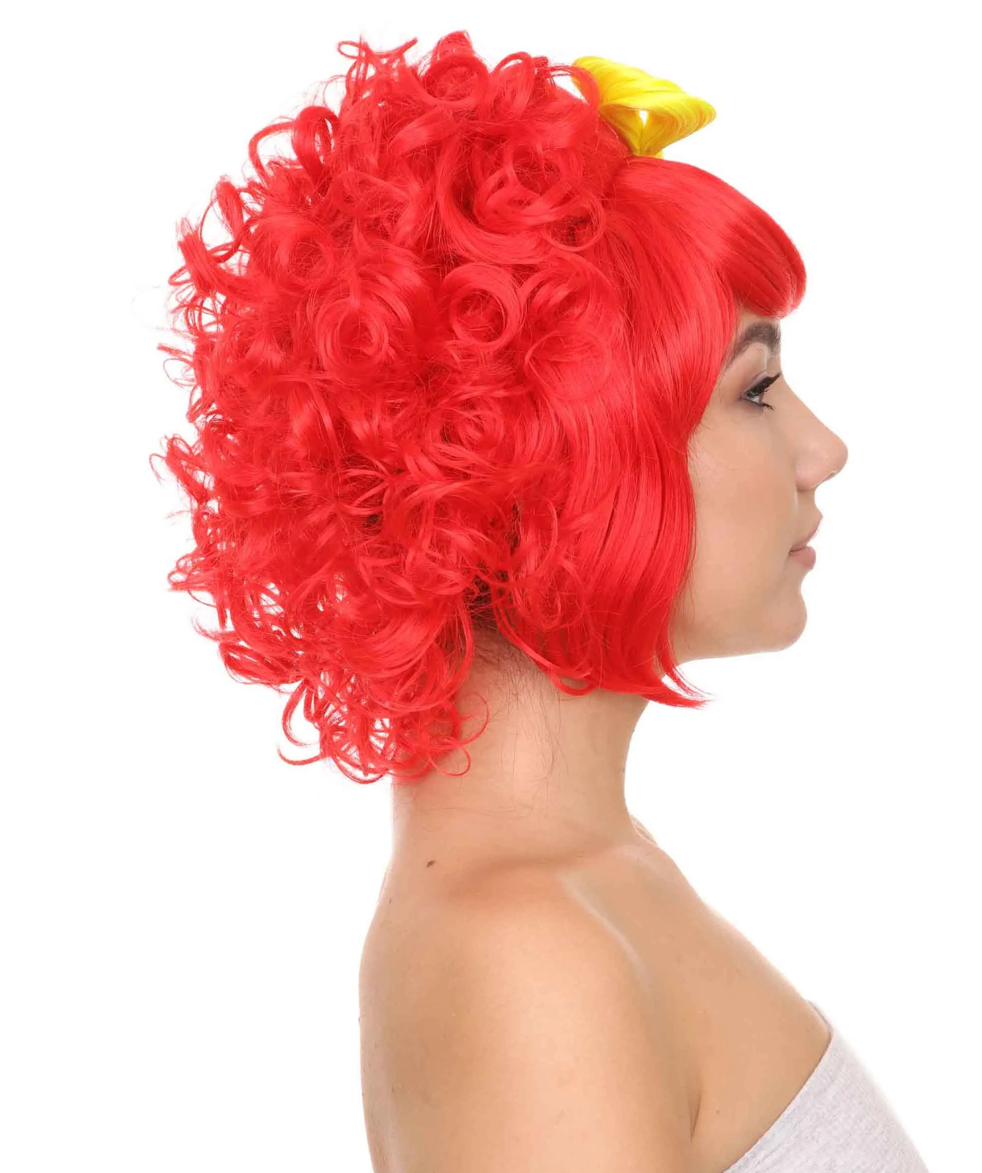 Lady Wig | Womens Super Size Jumbo Character Red Cosplay Halloween Wig | Premium Breathable Capless Cap