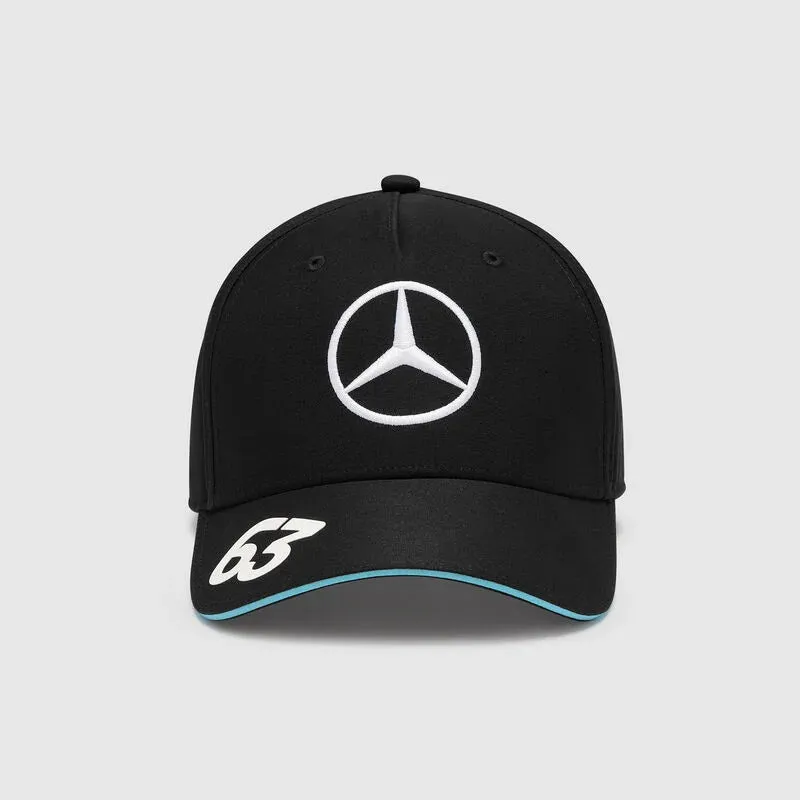 Mercedes AMG Petronas F1 2024 Kids George Russell Driver Hat - Youth Black/Blue/White