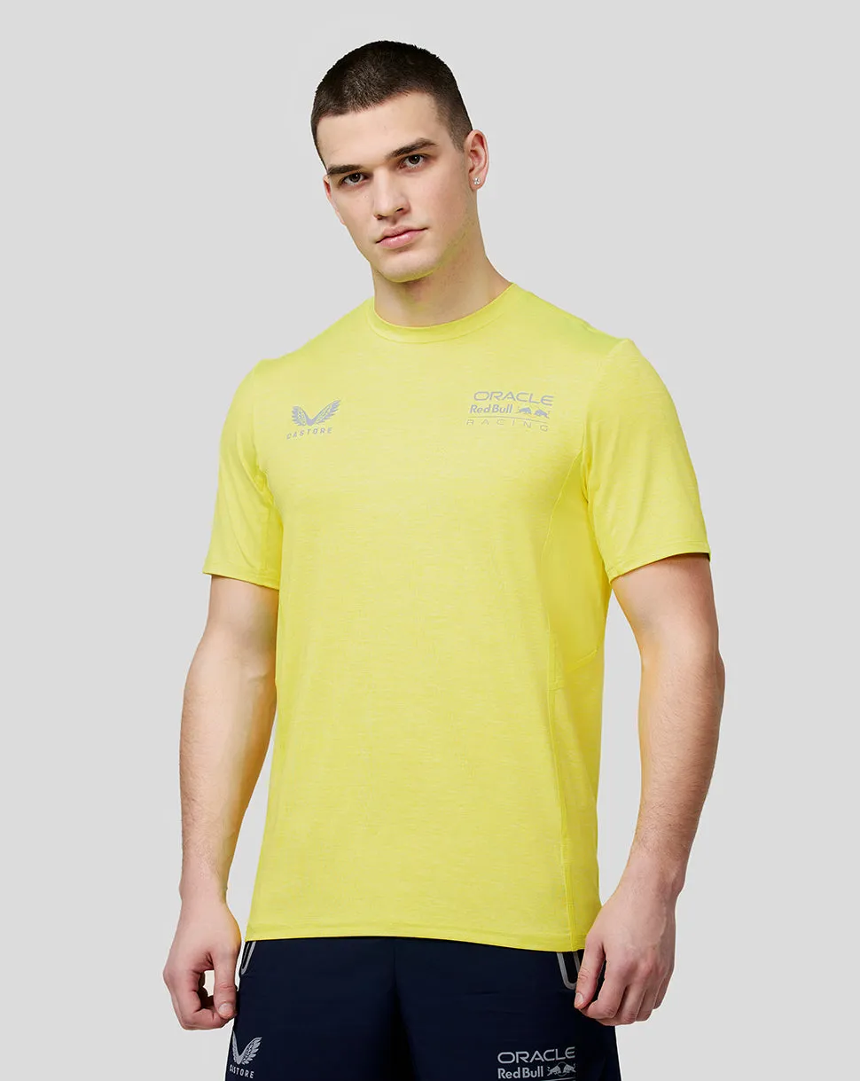 Oracle Red Bull Racing Mens Active Dual Brand Tee - Safety Yellow