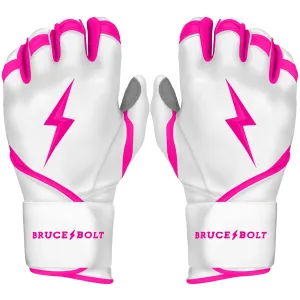 PREMIUM PRO CHROME Series Long Cuff Batting Gloves | PINK