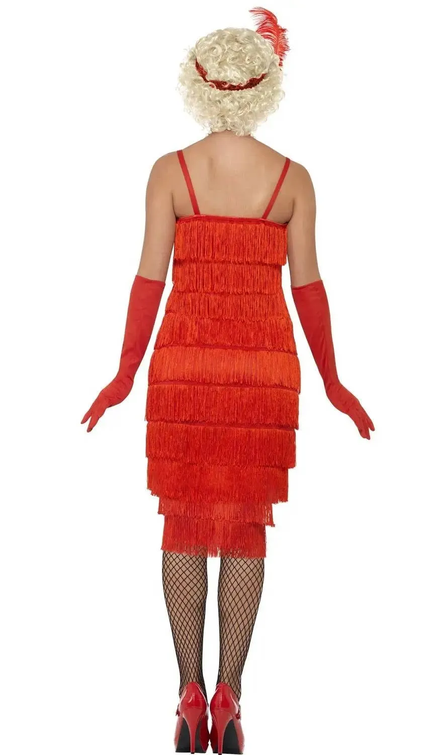 Razzle Dazzle Womens Plus Size Long Red Flapper Costume