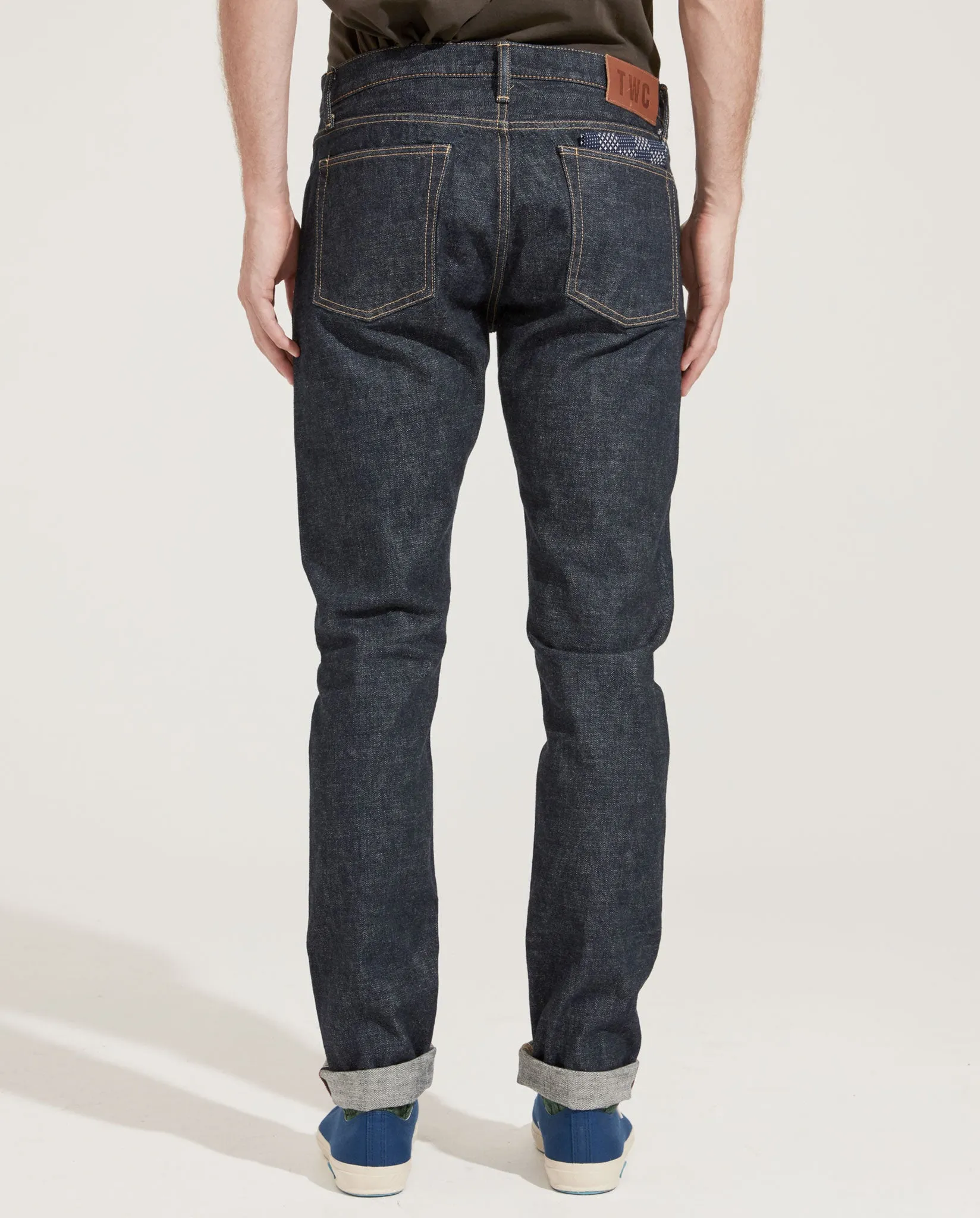 RINSE WASH INDIGO SLIM FIT 001 SELVEDGE JEAN