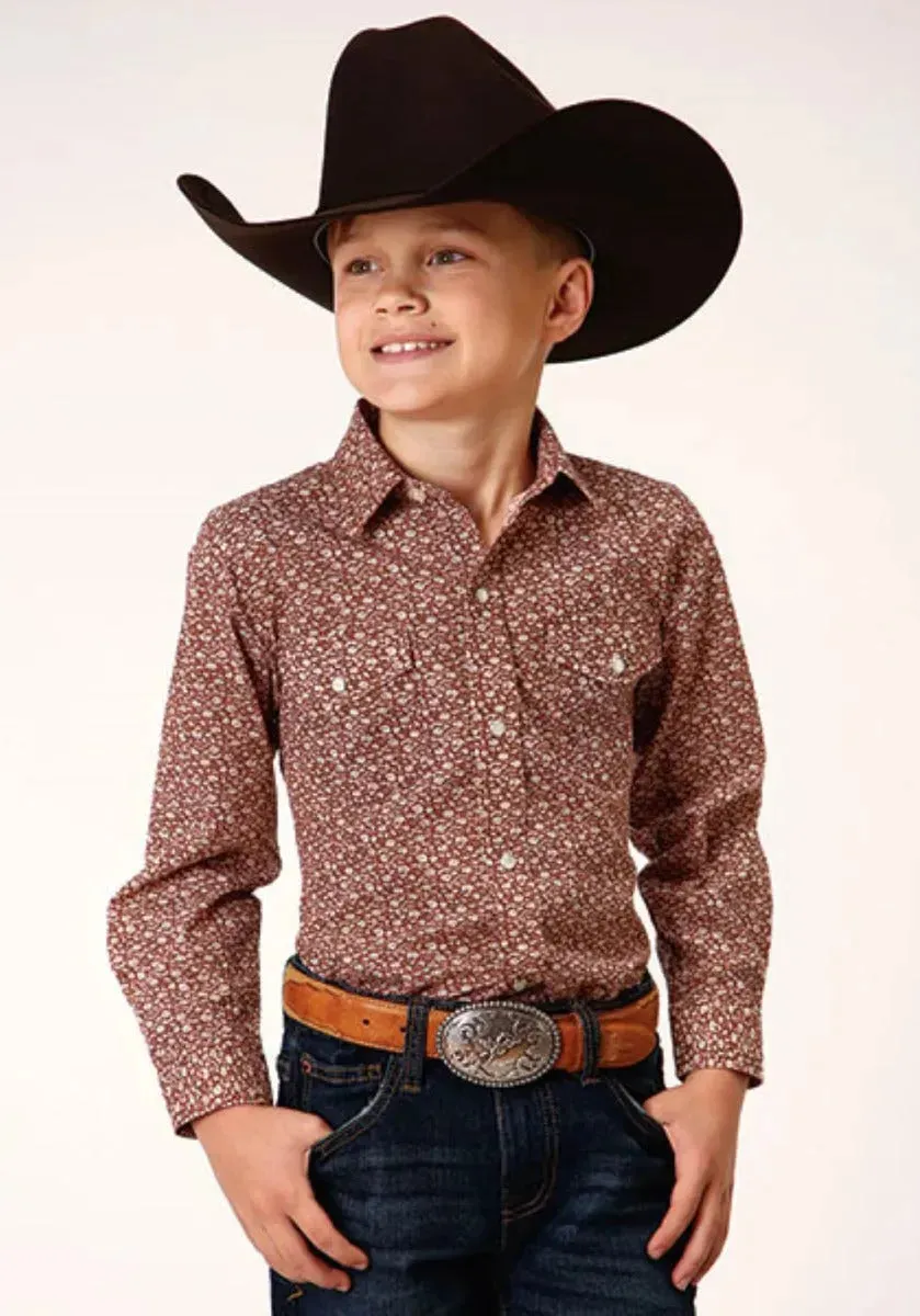 Roper Little Red (Red) - Boy's Western Shirt