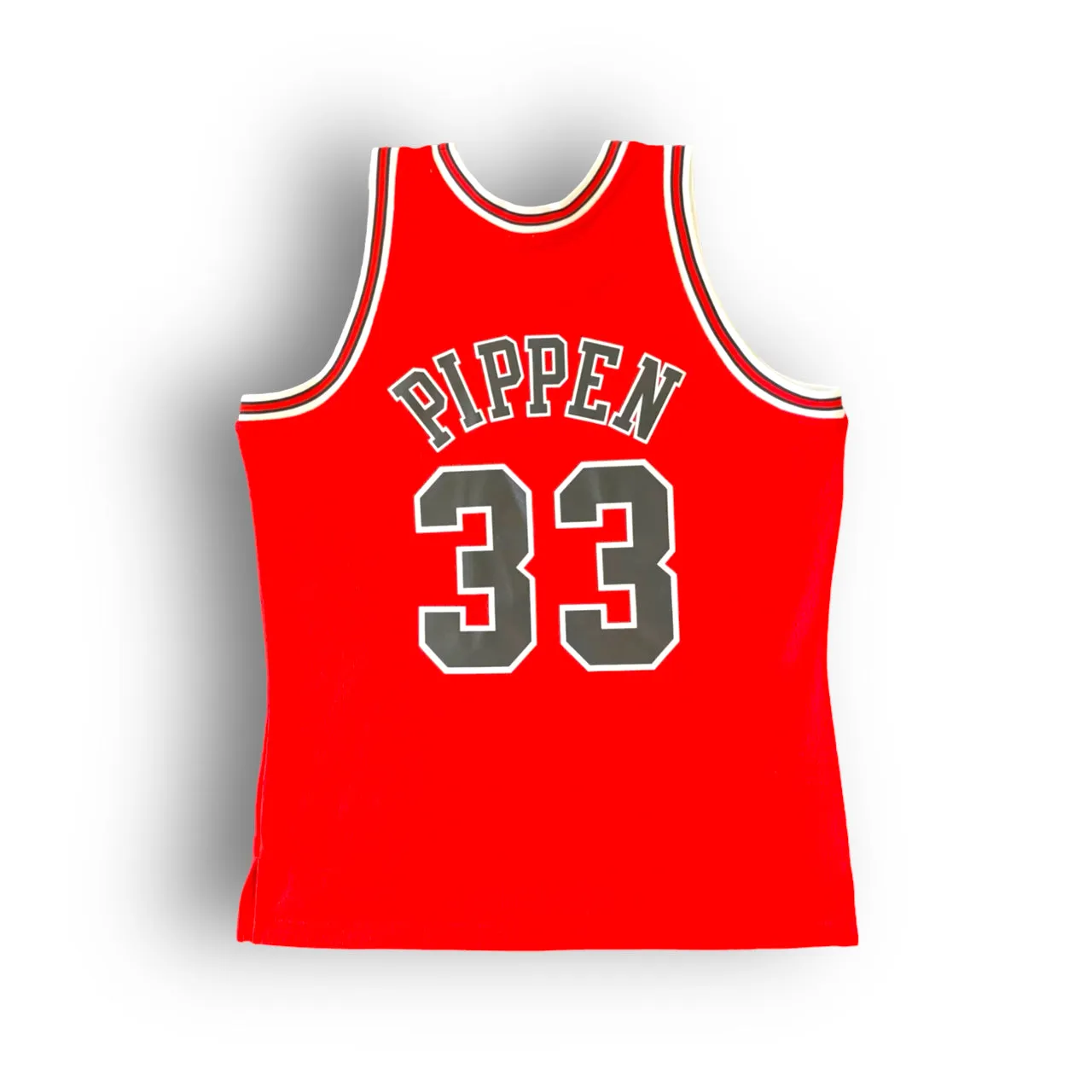 Scottie Pippen 1997-1998 Chicago Bulls Away Mitchell & Ness Swingman Jersey - Red