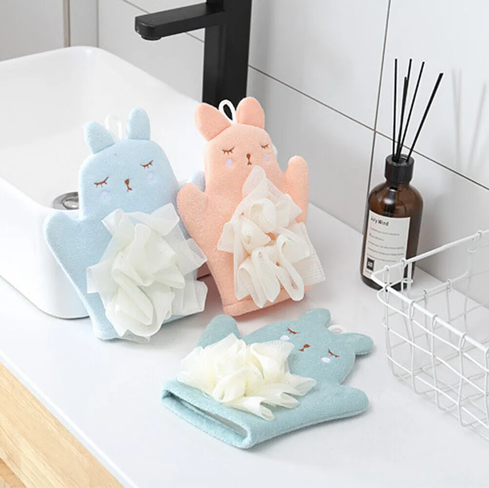 US 3-5 Pack Baby Kids Bath Lily Shower Gloves Sponge Hand Puppet Bath Wash Mitt