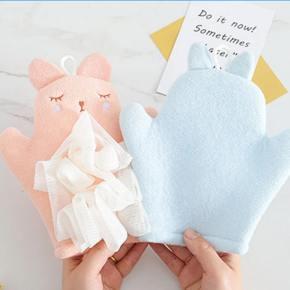 US 3-5 Pack Baby Kids Bath Lily Shower Gloves Sponge Hand Puppet Bath Wash Mitt