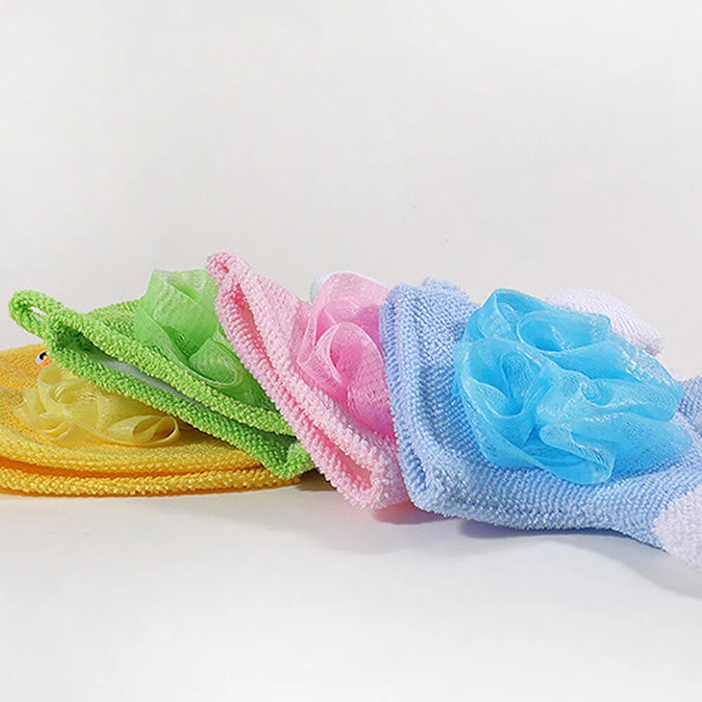 US 3-5 Pack Baby Kids Bath Lily Shower Gloves Sponge Hand Puppet Bath Wash Mitt