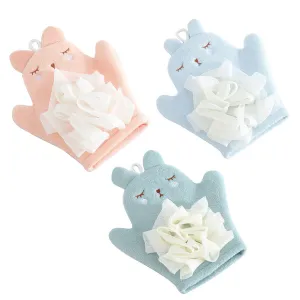 US 3-5 Pack Baby Kids Bath Lily Shower Gloves Sponge Hand Puppet Bath Wash Mitt