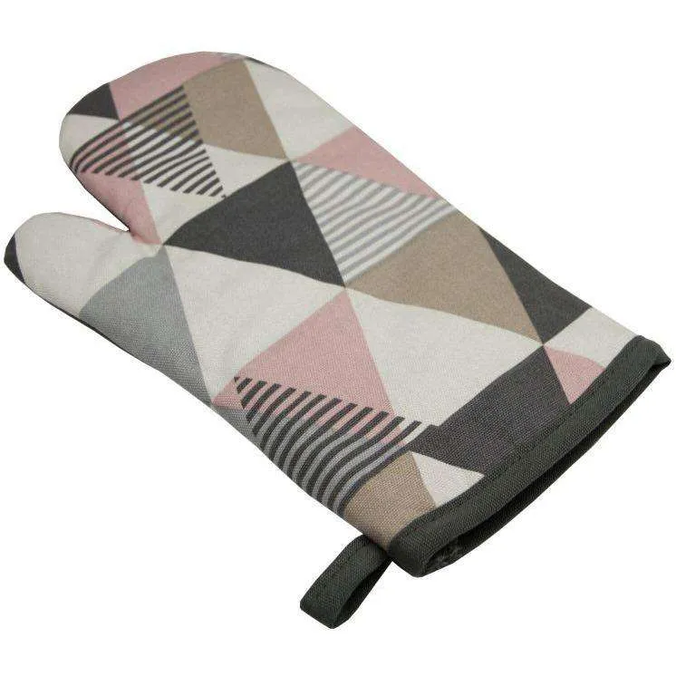 Vita Pink Cotton Print Single Oven Mitt